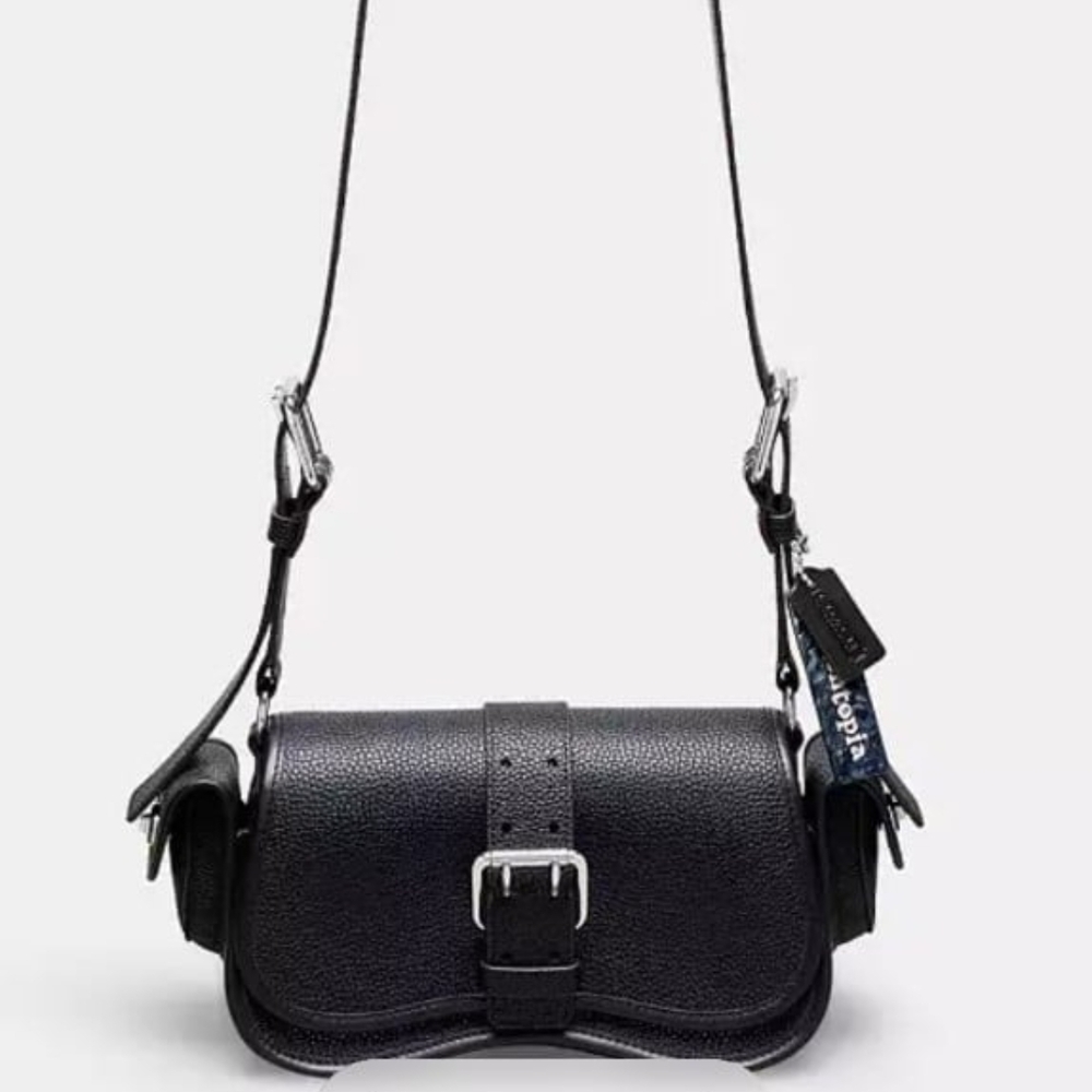 COACH CARGO WAVY DINKY BAG IN COACHTOPIA LEATHER NWT!